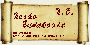Neško Budaković vizit kartica